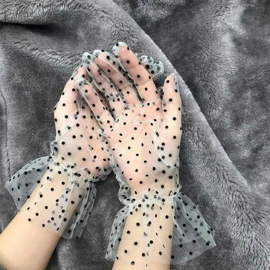Elegant Black Women's Stretchy Summer Gloves One Pair
