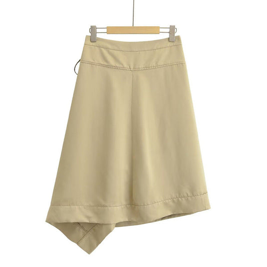 Women's Elegant Mid Waist Wrap Midi Skirt