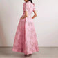 Elegant French Vintage Style Fitted Long Dress