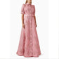Elegant French Vintage Style Fitted Long Dress