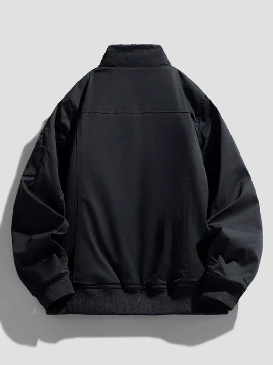 Men's Plus Size Zip Up Long Sleeve Jacket