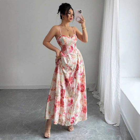 Women's Strapless Shoulder-Baring Elegant Fairy Evening Dress