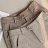 Women's High Waisted Woolen Harem Pencil Pants