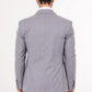 Men's Grey Plain Suit With Vest
