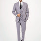 Men's Grey Plain Suit With Vest
