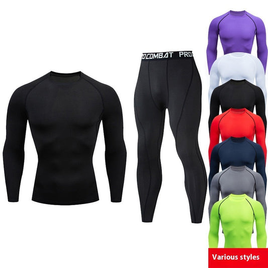 Men's PTZ Quick Dry Tight Pants Sports Set