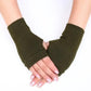 Women's Long Knitted Fingerless Half Finger Winter Gloves