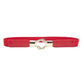 Women's Wide Fabric Stretch Belt Silver Metal Buckle