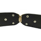 Women's Wide Fabric Stretch Belt Silver Metal Buckle