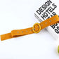 Women's Wide Fabric Stretch Belt Silver Metal Buckle