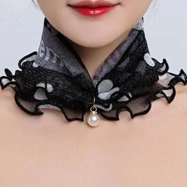 Women's Printed Satin Silk Scarf Neck Bandana