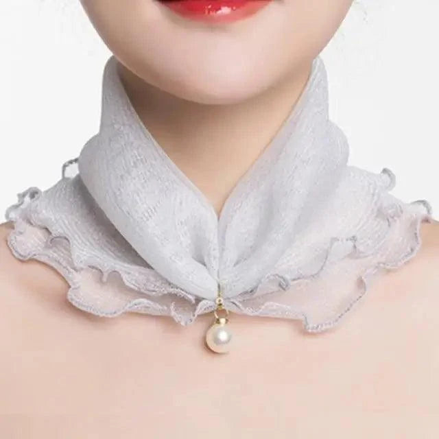 Women's Printed Satin Silk Scarf Neck Bandana