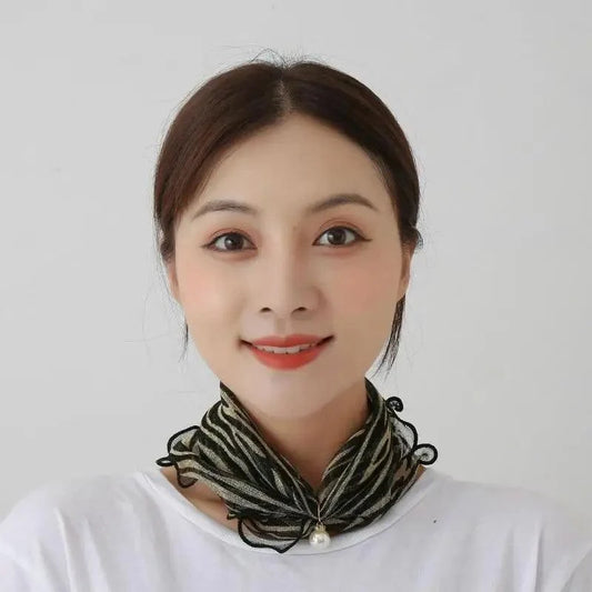 Women's Printed Satin Silk Scarf Neck Bandana