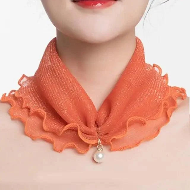 Women's Printed Satin Silk Scarf Neck Bandana