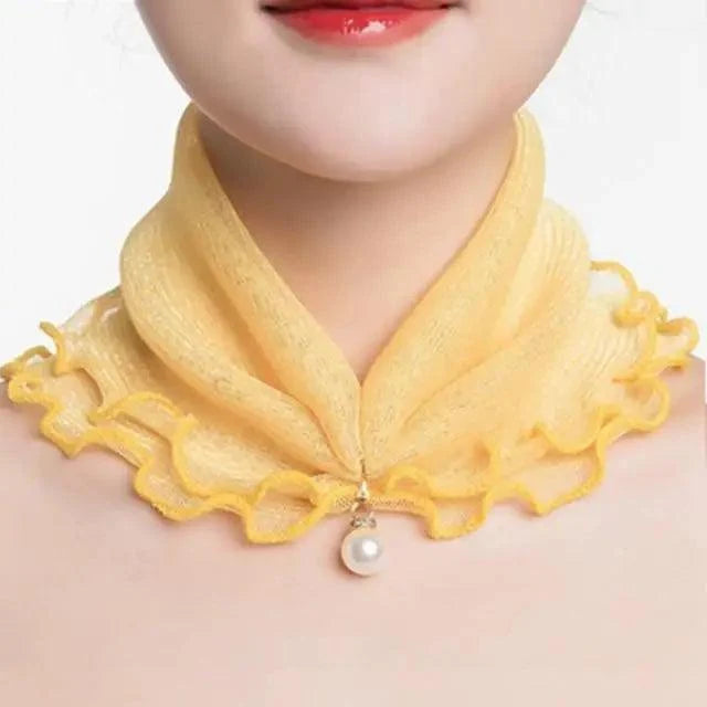 Women's Printed Satin Silk Scarf Neck Bandana