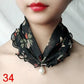 Women's Printed Satin Silk Scarf Neck Bandana