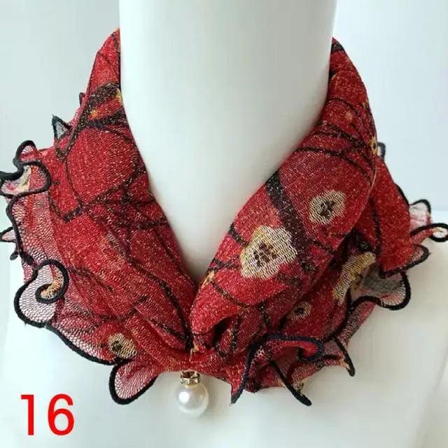 Women's Printed Satin Silk Scarf Neck Bandana
