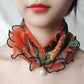 Women's Printed Satin Silk Scarf Neck Bandana