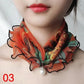 Women's Printed Satin Silk Scarf Neck Bandana