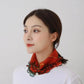 Women's Printed Satin Silk Scarf Neck Bandana