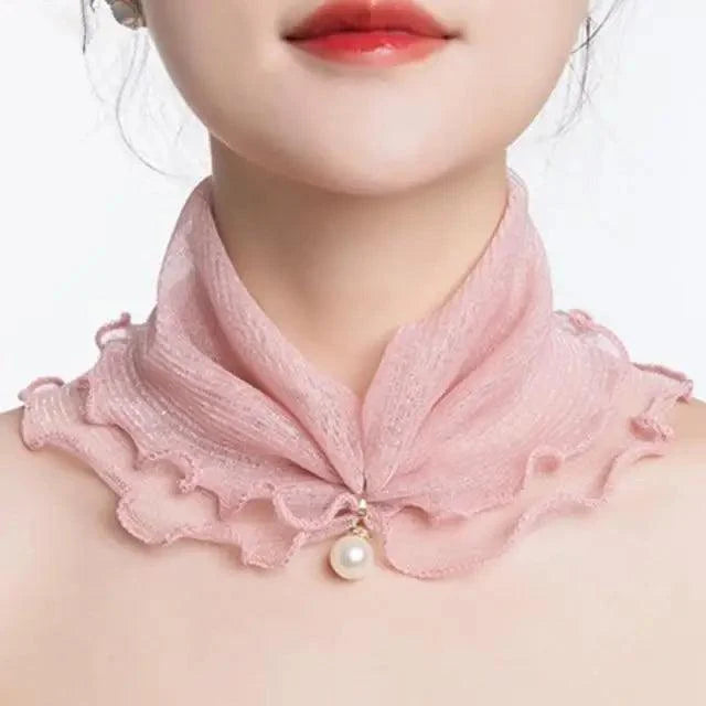 Women's Printed Satin Silk Scarf Neck Bandana
