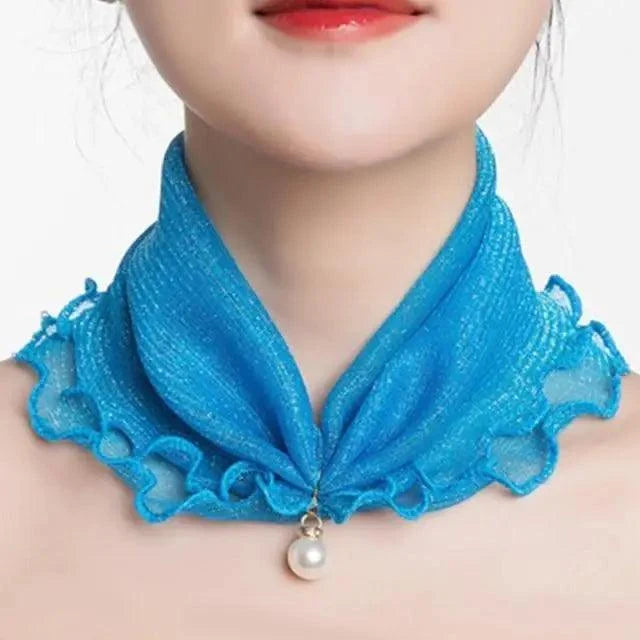 Women's Printed Satin Silk Scarf Neck Bandana