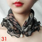 Women's Printed Satin Silk Scarf Neck Bandana